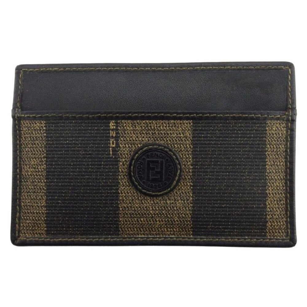 FENDI Pass case Black x Dark Brown x Beige Women Authentic secondhand